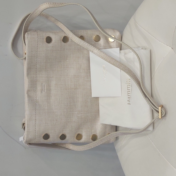 Hammitt Duke Semolina Creme Gold adjustable crossbody strap purse new Neutral